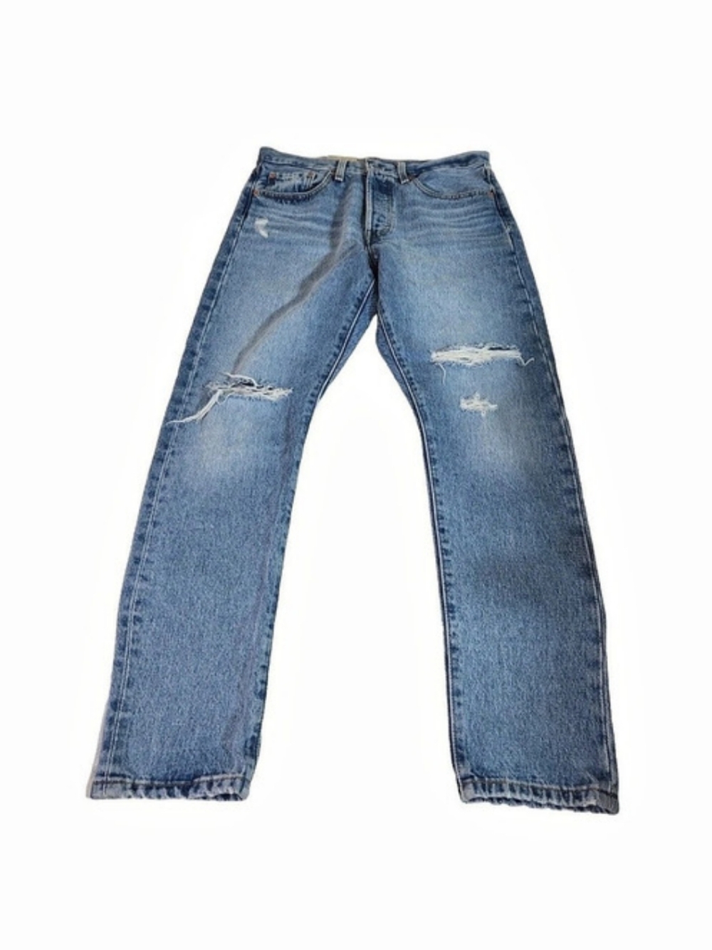 Levi's 501 Womens 29x28 Skinny High Rise Button Fly Distressed Denim Jeans 6